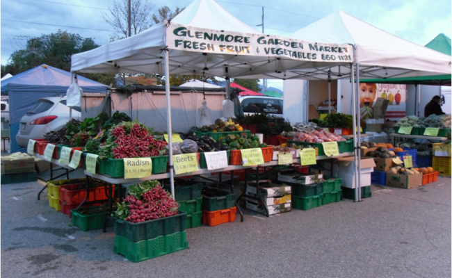 Their booth at Kelowna's Farmer's Market.